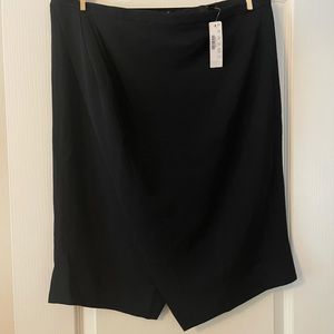 JCrew 365 Black Faux Wrap pencil skirt
